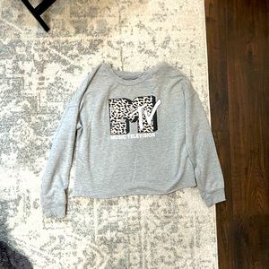 MTV crop crew neck